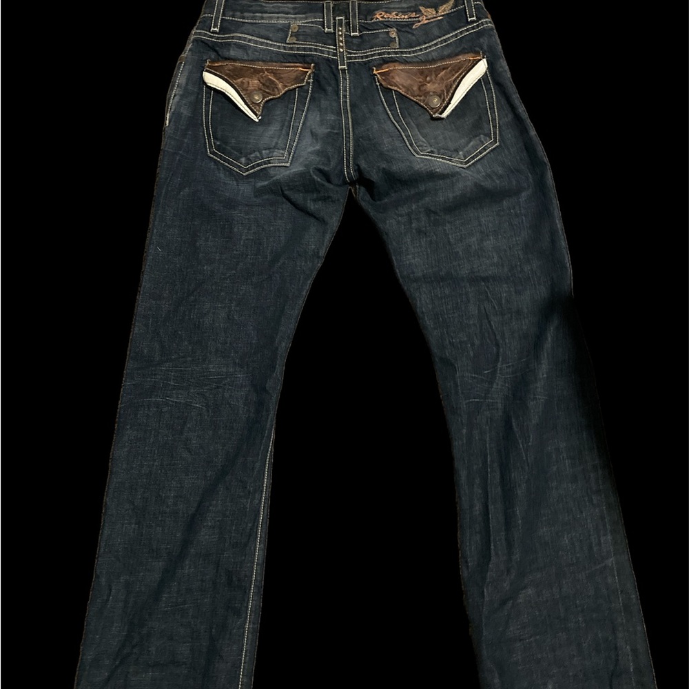 Robin jeans leather pockets